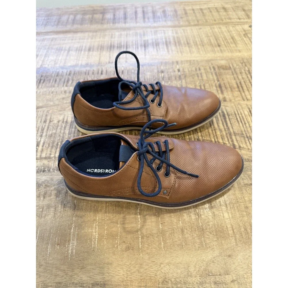 NORDSTROM KIDS‎ Boys Comfy Dress Shoes - Brown Oxford Lace Up Size 3